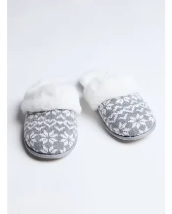 Fairisle mule slippers