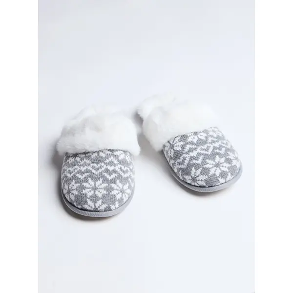 Fairisle mule slippers