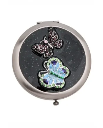 Danielle Creations Butterflies Enamelled Compact