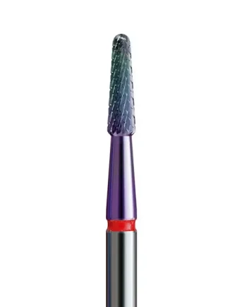 IQ Nails – Carbide Nail Drill Bit – Rounded Cone Fine Crosscut 2.3mm KMN Coating 198XF HP.023