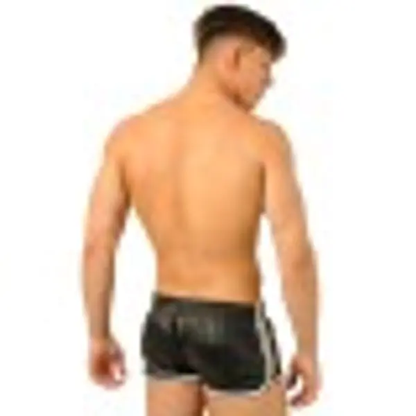 Fist Leather Shorts • Black - White