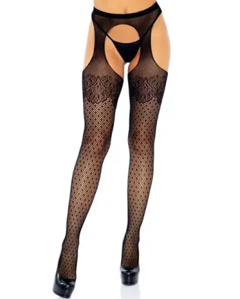 Leg Avenue Lux Dot Suspender Tights