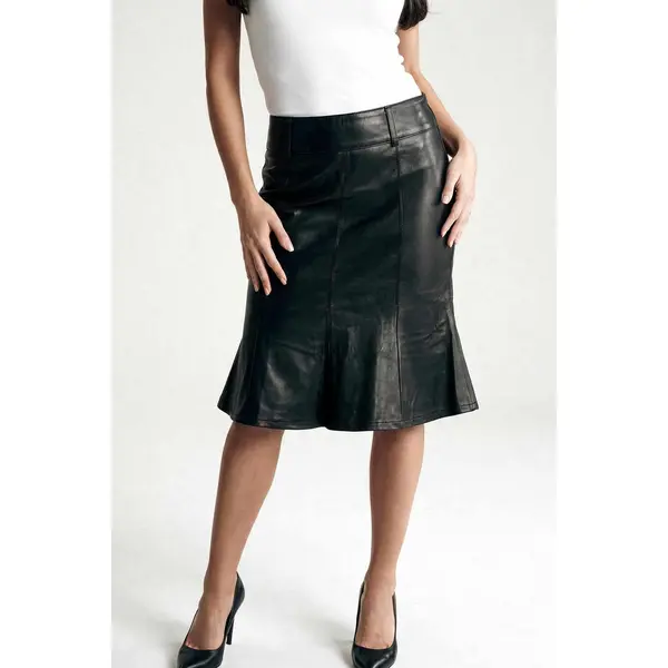 Real Leather Hobble Style Skirt Tight Fit UK 1306