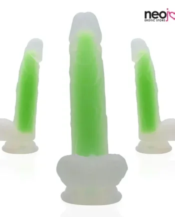 Neojoy – Pure Silicone transparent and luminous massaging stick – Green