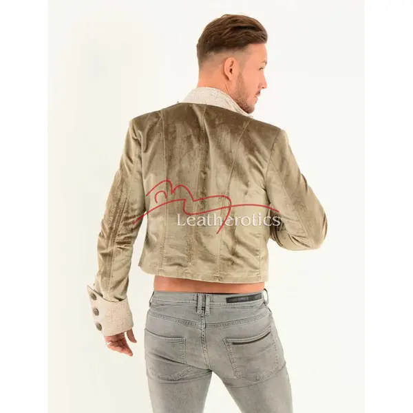 Men's Steampunk Jacket Cropped Top