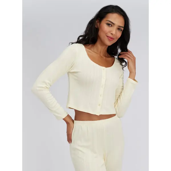 Pointelle cardigan