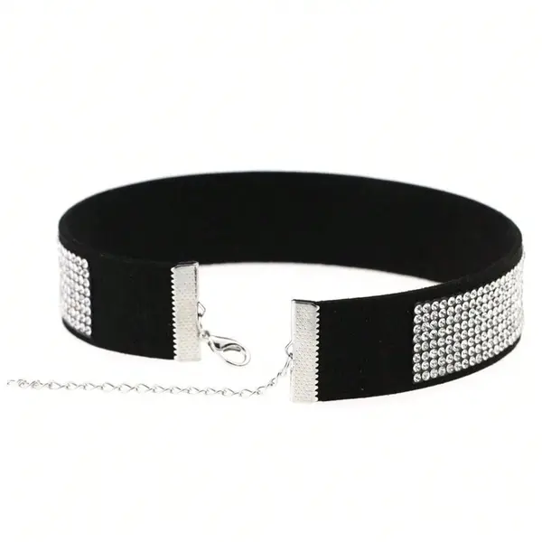 <strong>C1</strong>Rhinestone Choker Necklace