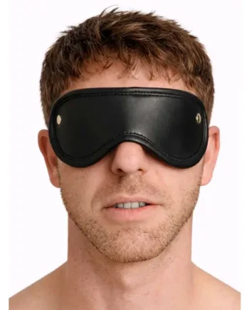 Leather Blindfold • Black