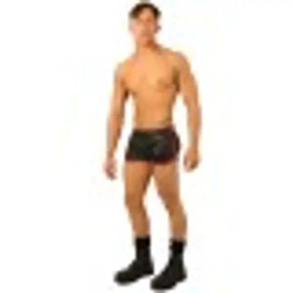 Fist Leather Shorts • Black - Red